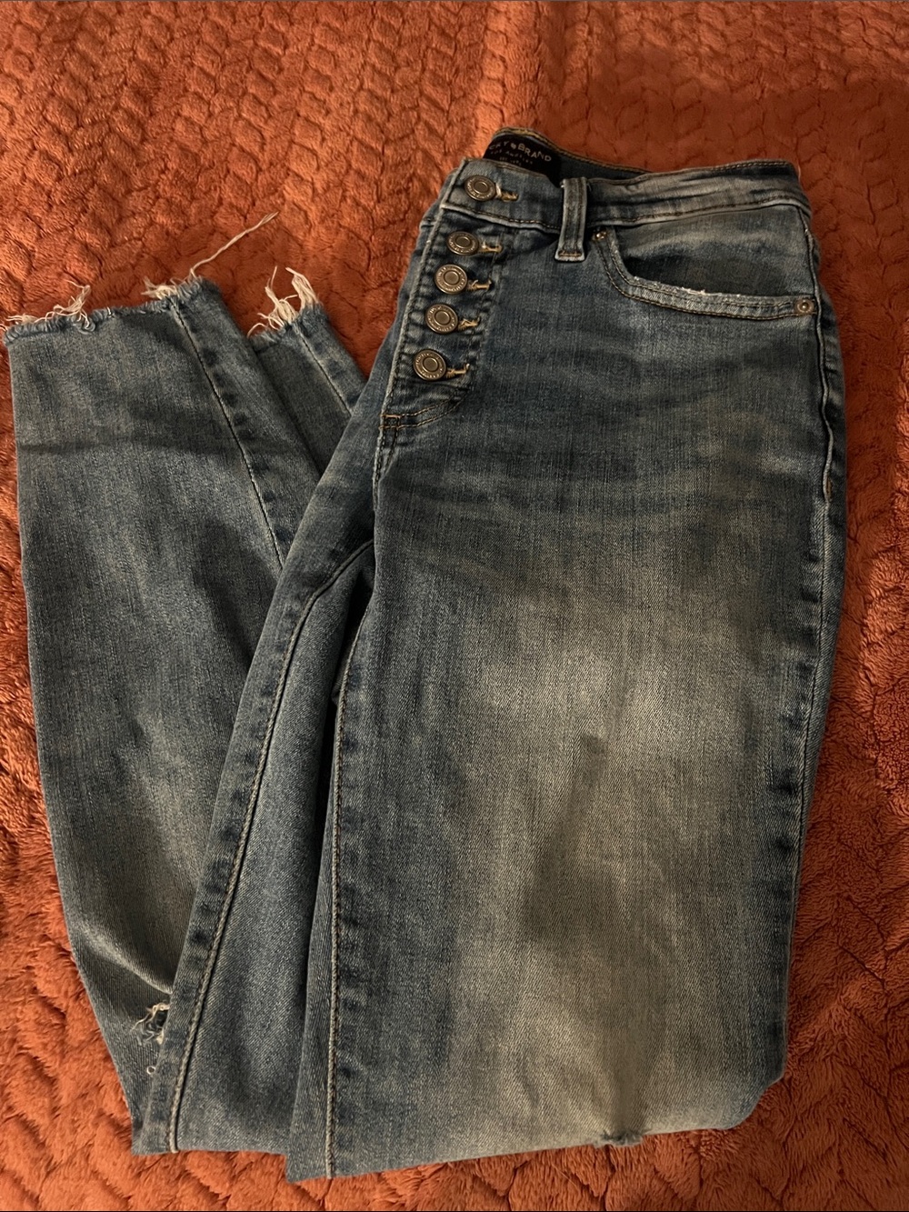 Lucky Brand Button-Fly Jeans — Faded Blue.